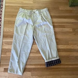 LL Bean Flannel Lined Khakis